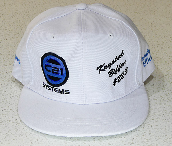 Krystal Biffen White Cap